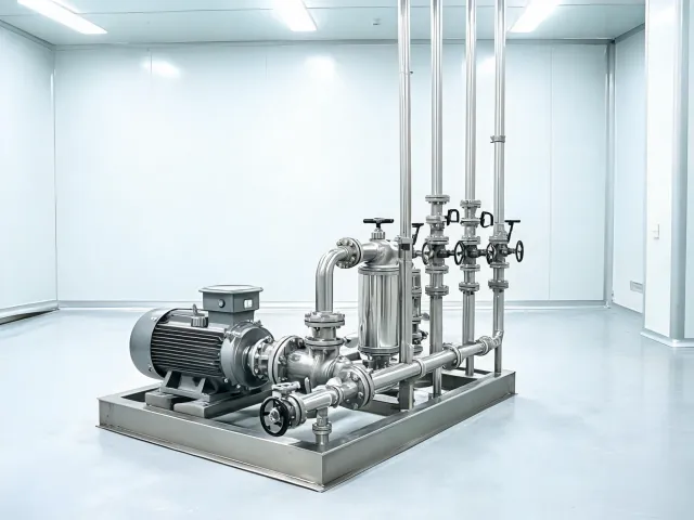 Industrial washdown and process water pump skid